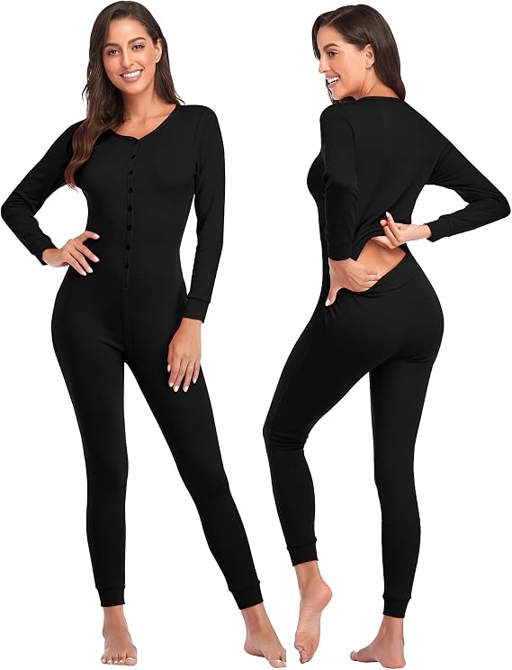 union suit pajamas with flap