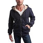 Bass Creek Outfitters Mens High Vis Hoodie - Heavyweight Water Resistant Sherpa Lined Work Hoodies for Men (M-XXL)