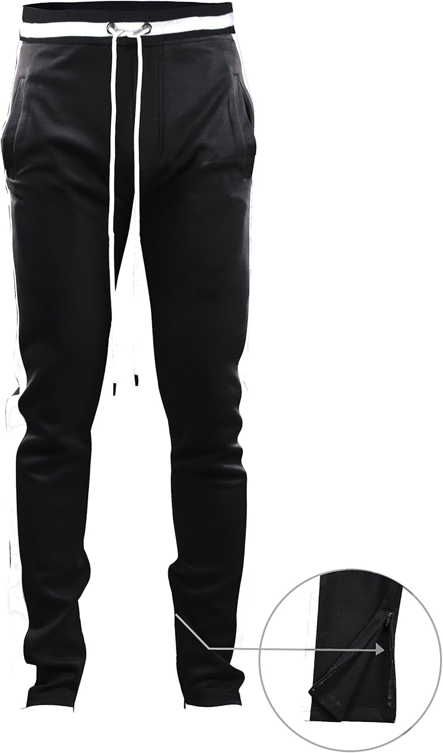 Screenshotbrand Mens Hip Hop Premium Slim Fit Track Pants - Athletic Jogger Bottom with Side Taping: Clothing