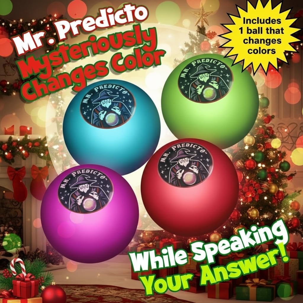 Mr. Predicto Fortune Telling Ball - Ask a Question & He Speaks The Answer - Fun White Elephant Gifts or Stocking Stuffers for Teens & Kids - This Magic Crystal Ball Makes Funny Gifts For Christmas