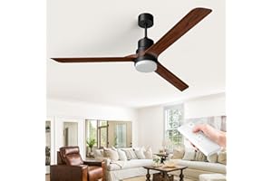 BECLOG Ceiling Fans with Lights Outdoor/Indoor, 60" Ceiling Fan with LED DC Motor Ceiling Fan Modern for Dining Room, Bedroom, Living Room, Patios, Farmhouse