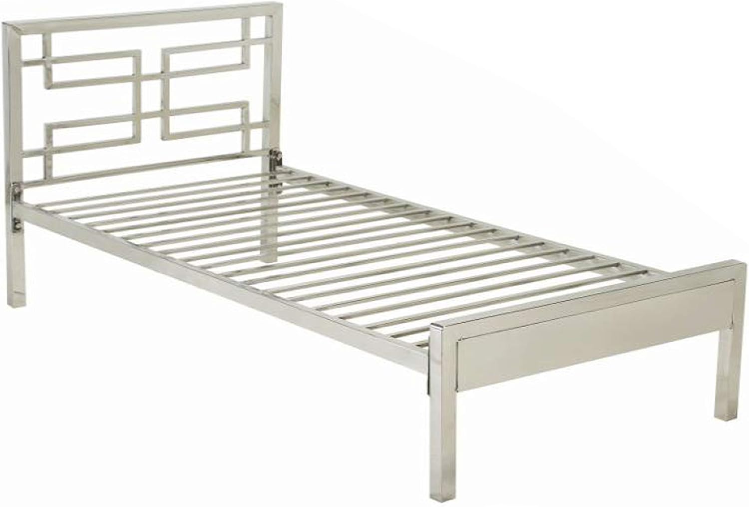 s k modern art Pure Stainless Steel Bed Frame Without Mattress (3 X 6