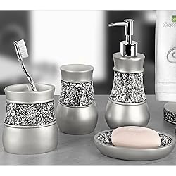 Silver Bathroom Accessories Sets Complete - Mosaic