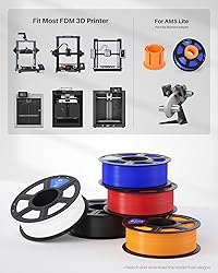 ELEGOO PETG Filament 1.75mm Transparent 1KG, 3D