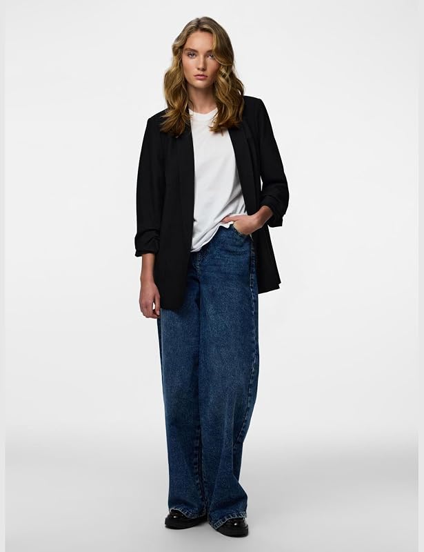 Pcboss 3/4 Blazer Noos, Blazer Donna, Nero (Black Black), L
