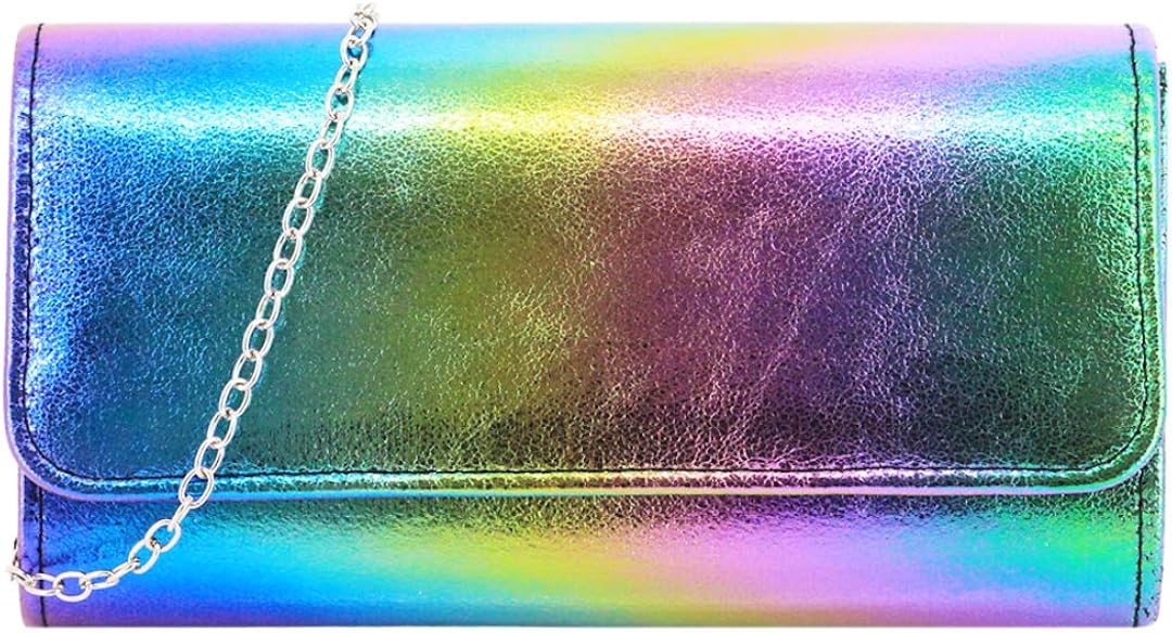 Gabrine Women Shiny Evening Bag Shoulder Bag Handbag Clutch Purse for Wedding Party