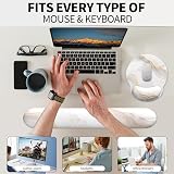 Giecy Keyboard Mouse Wrist Rest Set White Marble Ergonomic Gel Pad view 8