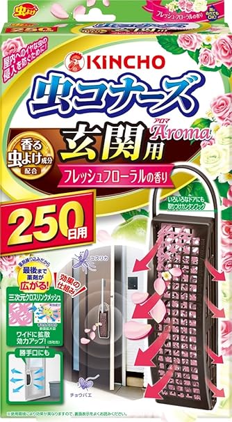 Amazon 虫コナーズ 玄関用 虫よけプレート 250日用 フレッシュフローラルの香り 虫コナーズ ドラッグストア
