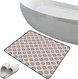 Alfombra de baño antideslizante melocotón Área segura de alfombra de
