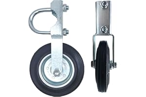 AIHMILCL Gate Wheels for Metal Tube Gate Driveway Gate Fence Wheels for Gates 6" Farm Gate Wheel Swing Gate Fence Support Gate Latches for Metal Gates