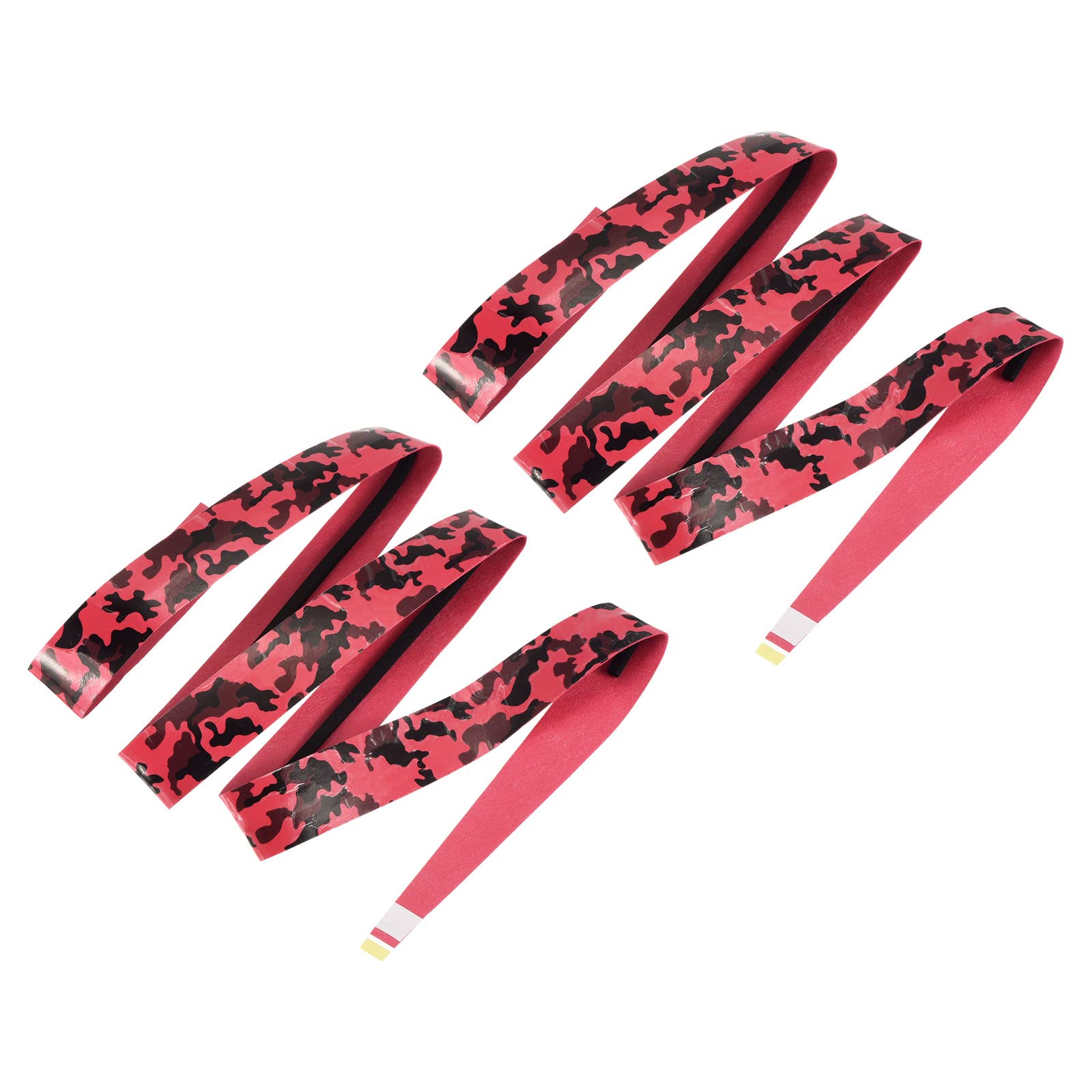 PATIKIL Racket Overgrip with Damping Ridges, 2 Pack PU Grip Tape Non-Slip Absorbent Camo Pattern for Tennis Badminton Fishing Rod, Red