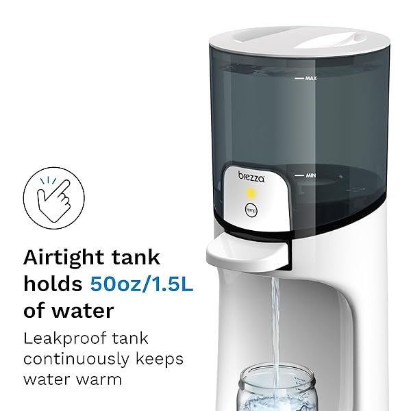 BABY BREZZA INSTANT BABY BOTTLE WARMER – FAST WATER WARMER INSTANTLY DISPENSES 24/7 IN 3 TEMPERATURES, WHITE
