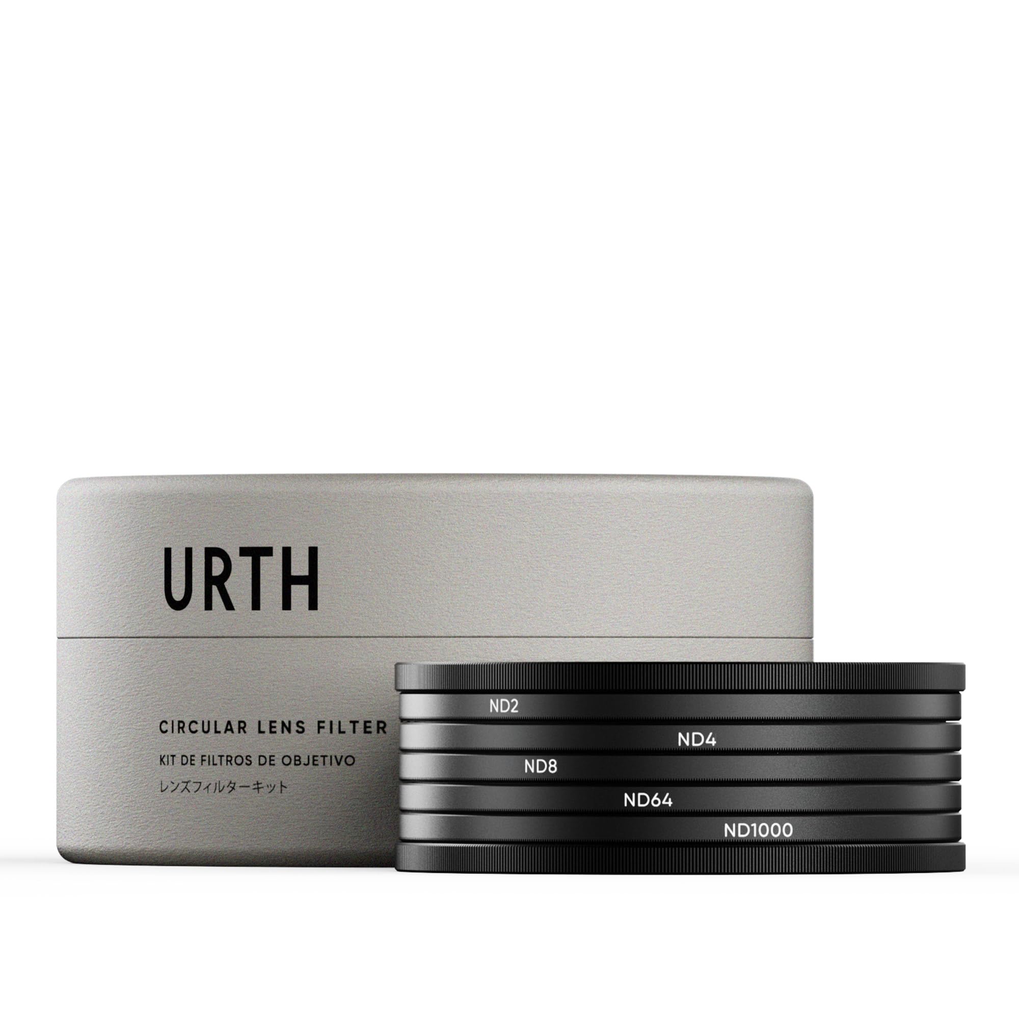 Urth 77mm 5-in-1 Lens Filter Kit (Plus+) — Neutral Density ND2, ND4, ND8, ND64, ND1000, 20-Layer Nano-Coated, Ultra-Slim Camera Lens Filters