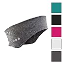 Tundra Bluetooth Sports Headband - Stereo Speakers Mic Hands Free Washable Wireless Headwear for Meditation, Gym, Running, Fitness, Exercise - Compatible with iPhone, iPod, Android Smart Phone - Gray