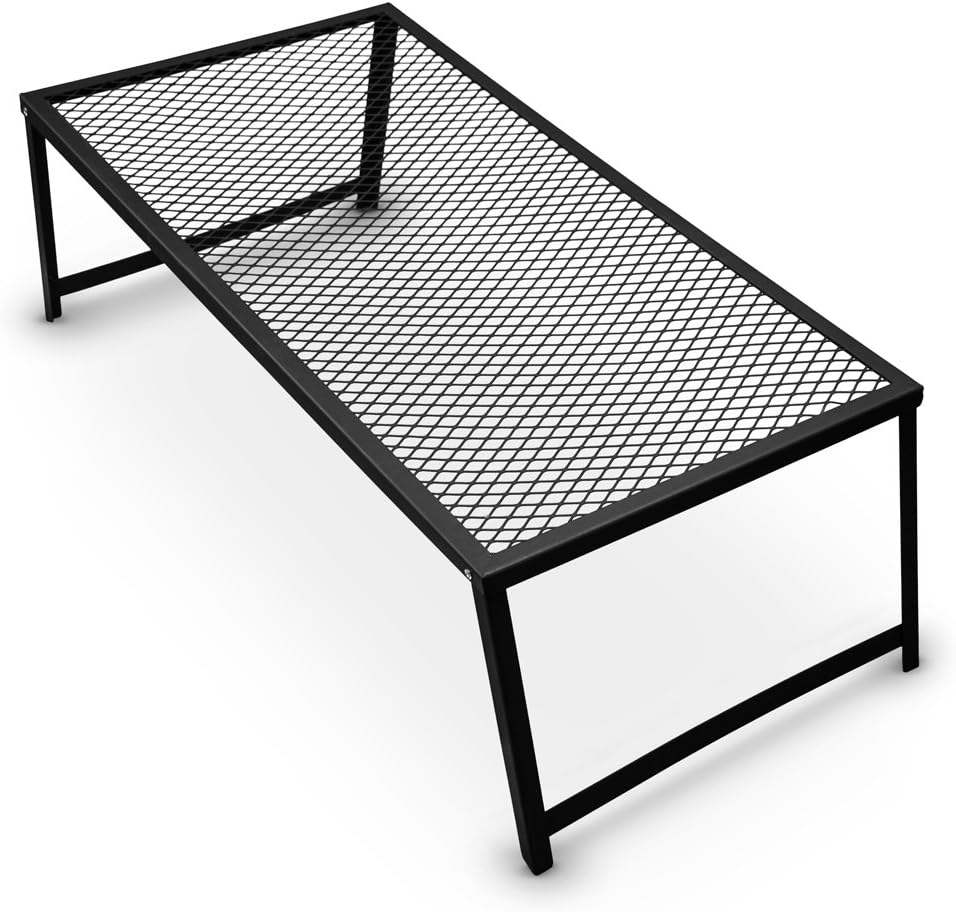 Grizzly Peak Heavy Duty Steel Mesh Over Fire Camping Grill Gate