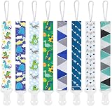 Smlpuame Dummy Clip 6 Pack BPA Free Pacifier Holder Teether Ocean