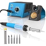 Soldering Station, 65W Tilswall Solder Station Welding Iron with Smart Temperature Control (392°F-896°F), Extra 5pcs Solderin