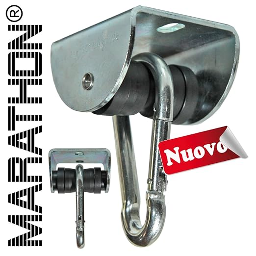 title=Gancio MARATHON con cuscinetti a sfere, gancio per l'altalena e amaca sedia,