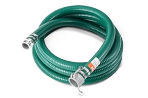 VEVOR Suction Hose, 2 in x 20 ft, with Camlock Connectors, and Aluminum Fittings, Fit Various Pumps, for Sewage Treatment, Water Transportation and More Agricultural Purposes