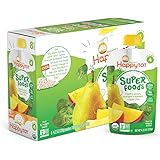 Happy Tot Organics Super Foods, Pears, Mangos and Spinach + Super Chia, 4.22 Ounce Pouches (Pack of 16)