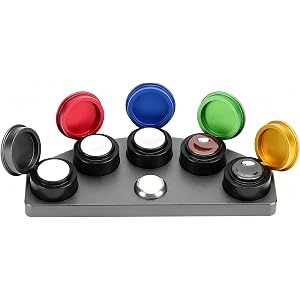 Watch Oiler Kit, 5 Color-Coded Empty Metal Oil Cups with Fitted Covers | Watch Oiler Dish Set, Dishes Oil Cup, Watchmaker Oil
