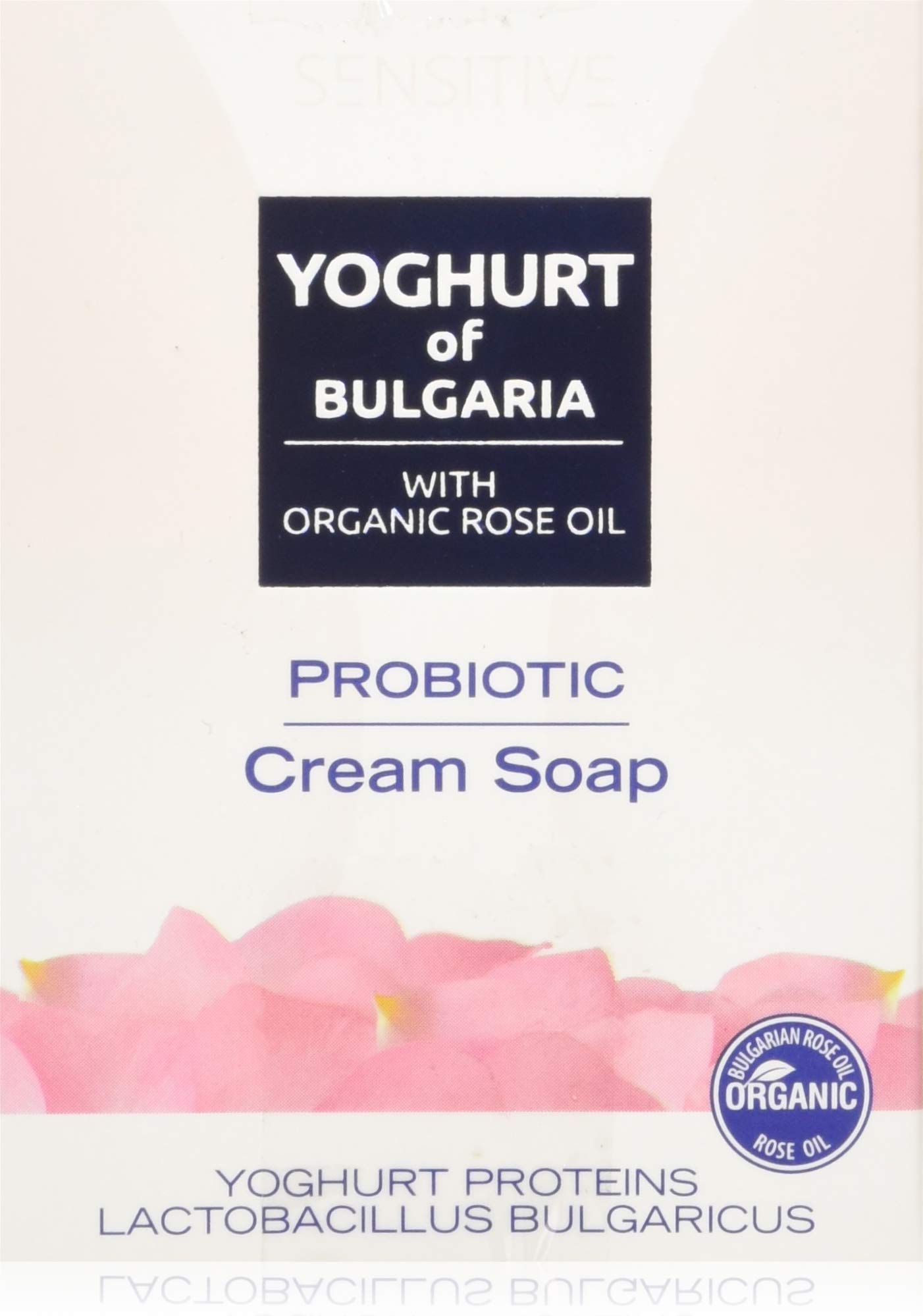 Biofresh Probiotic Cream Soap Bar with Organic Rose Oil, Yogurt of Bulgaria, 100 ml