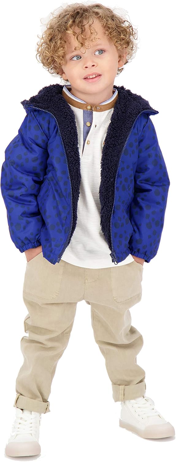KIKO & MAX boys Midweight Rain Resistant Converts to Pillow Jacket Coat: Clothing