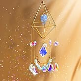 Crystal Suncatchers for Window Hanging Wind Chime Style Garden Sun Catchers with Crystals Rainbow Maker Room, Windows,Garden,Home Decor