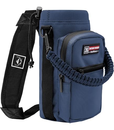 attache bag to fit yeti Insulated Carrier Designed for Rambler 26oz Water Bottle with Large Storage Pocket, Hand Strap and Padded Shoulder Sling, Travel Sleeve for Phone Storage and Accessories (Neoprene) : Sports & Color:Dark Charcoal/ Black (default) 6+ ineos ensuring a snug and Unboxing the Stylish Lululemon