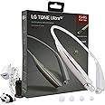 LG Tone Ultra HBS-830 Bluetooth Wireless in-Ear Headphones with Home-Car Charger White