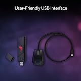 Asus ROG USB-BE92 BE6500 WiFi 7 USB Adapter 6GHz 4096-QAM WPA3 view 4
