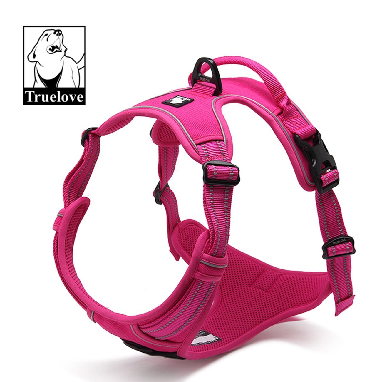 TRUE LOVE Adjustable No-Pull Dog Harness Reflective Pup Vest Harnesses Comfortable Control Brilliant Colors Truelove TLH5651