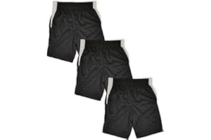 Andrew Scott Boys 3 Pack Active Performance Mesh Style Basketball Sport Shorts