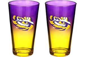 The Memory Company Officially Licensed NCAA 2-Pack 16oz Ombre Pint Glass Set Team Logo Barware Collection for Game Day Celebrations and Home Bar