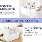 Wand & Home W&H 5 White Plastic Storage Baskets with Handles 25x17x10cm view 6