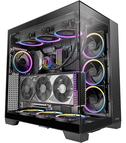 Carcasa Antec C5 Curve ARGB – Con 4 Ventiladores ARGB PWM Incluidos, Vidrio Templado Curvado – Torre Media Para Gaming Y Montajes PC