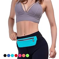 KEGE Multiple Color Slim Reflective Running Belt Fanny Pack, Bounce Free Water Resistant Exercise Workout Pouch…