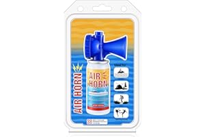 ElectricWise Air Horn, 122dB Very Loud Air Horns Can, Heard Up to 1/2 Mile Away, 1.4OZ Small Boat Air Horns for Safety, Meet US Coast Guard Ideal for Boating, Camping, Hiking, Sporting Events