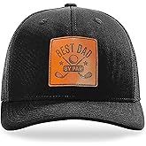 Dad Golf Gifts - Best Dad by Par Trucker Hat,Golfing Structured Classic Adjustable Snapback Baseball Cap Black