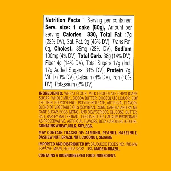 BAUDUCCO MINI PANETTONE WITH CHOCOLATE CHIPS, MOIST & FRESH, TRADITIONAL ITALIAN RECIPE, ITALIAN TRADITIONAL HOLIDAY CAKE 2.8OZ (PACK OF 1)