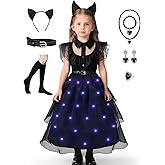 EARJIA Princess Dress up for Girls Blue Costume for Kids Deluxe Fancy Dresses Halloween Birthday Party Carnival Outfit