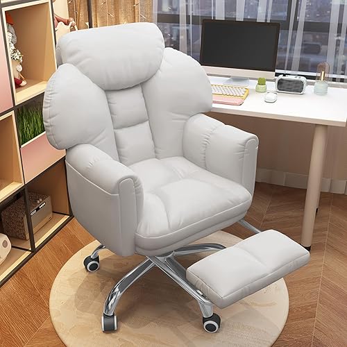 Ergonomic Office Chair with Footrest,Adjustable Height Leisure Chair