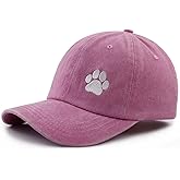 Dog Paw Hat for Men Women, Funny Adjustable Cotton Embroidered Dog Lovers Baseball Cap