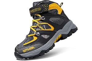 Littleplum Boys Snow Boots Winter Waterproof Antiskid Boots Hiking Outdoor Shoes Booties for Unisex Kids (Little Kid/Big Kid)