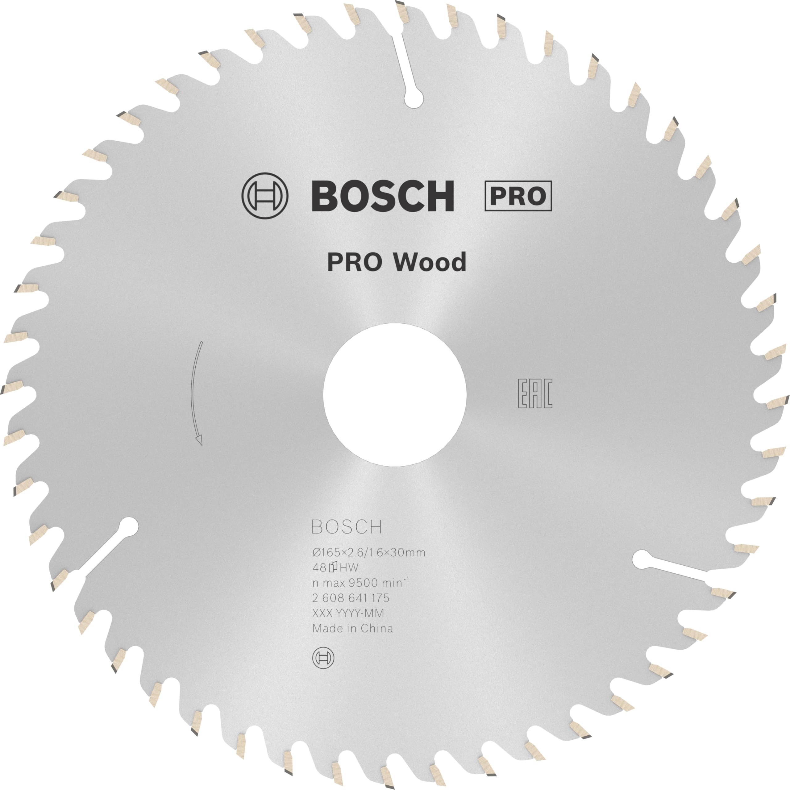 Bosch 1x PRO Wood Circular Saw Blade for Corded Hand-Held Circular Saws (for Softwood, Hardwood, Ø mm, Professional Accessory Hand-Held Circular Saw)