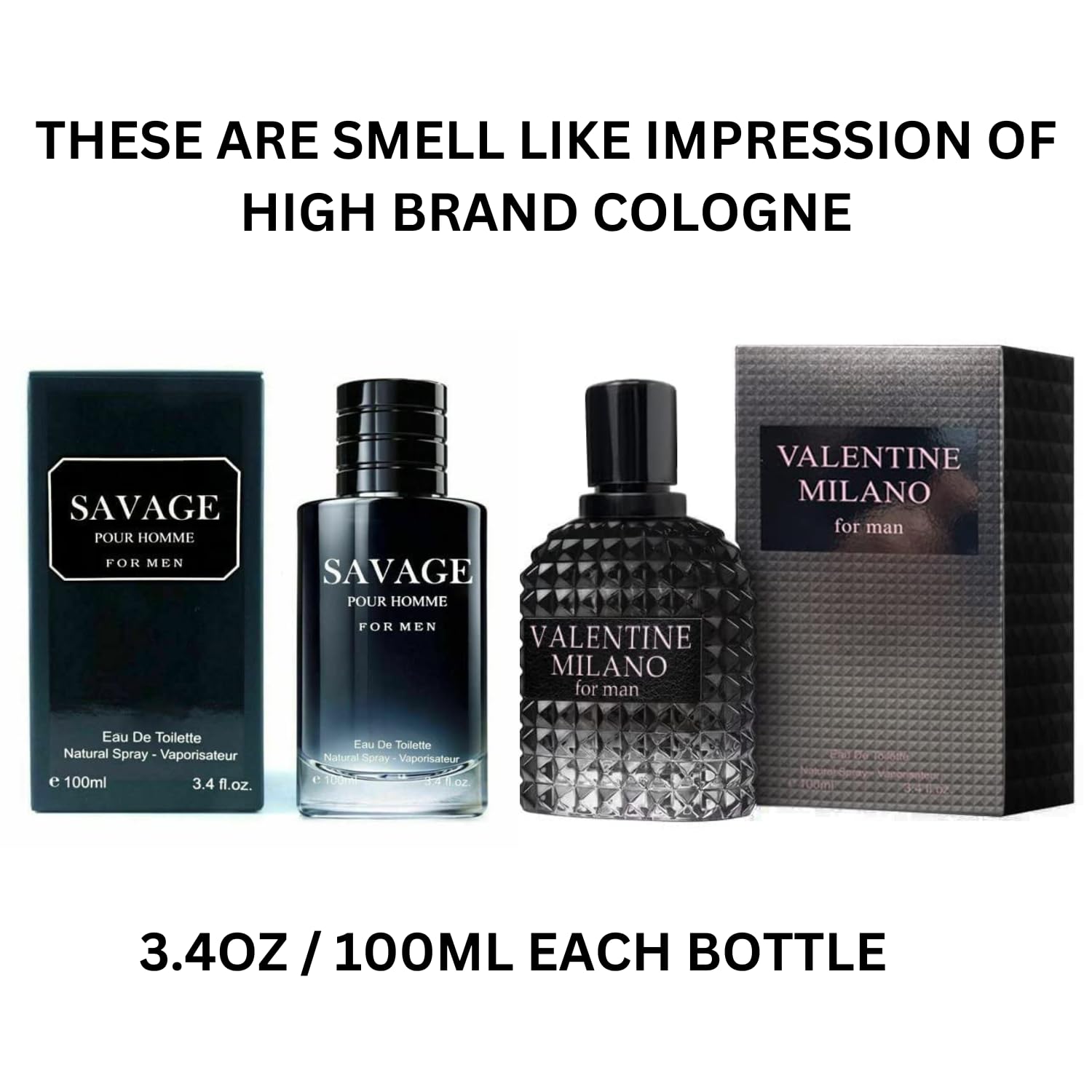 Clashoky & Valentine Cologne Combo Set for Men - Eau De Toilette Natural Spray, 3.4 Fl Oz Each, Pack of 3