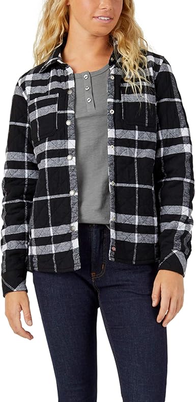 dickies quilted shirt jacket