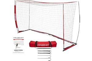 PowerNet Soccer Goal for Backyard, 3Mx2M / 12x6 FT Portable Soccer Net, Sports & Outdoors Training Equipment, 1 Goal & Zipper Storage Bag
