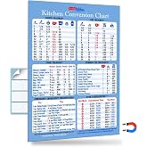 Must-Have Kitchen Conversion Chart Magnet 50% More Data | Exclusive Common Cup Measurement Ingredient Substitution Food Calories Cooking Baking Measuring Guide Recipe Cookbook Gift