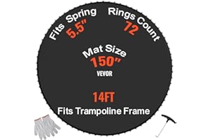 VEVOR Replacement Trampoline Mat, Jumping Mat Fits 14ft Frame, Universal Jumping Mat for 14ft Round Trampoline, Reinforce UV-
